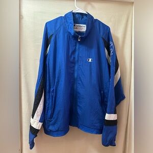 Men’s Vintage Champion Windbreaker Jacket Blue Size L/XL